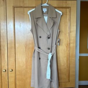 New Nine West Medium Urban Safari Camel Hyde Sleeves coat or dress🍀🍀🍀